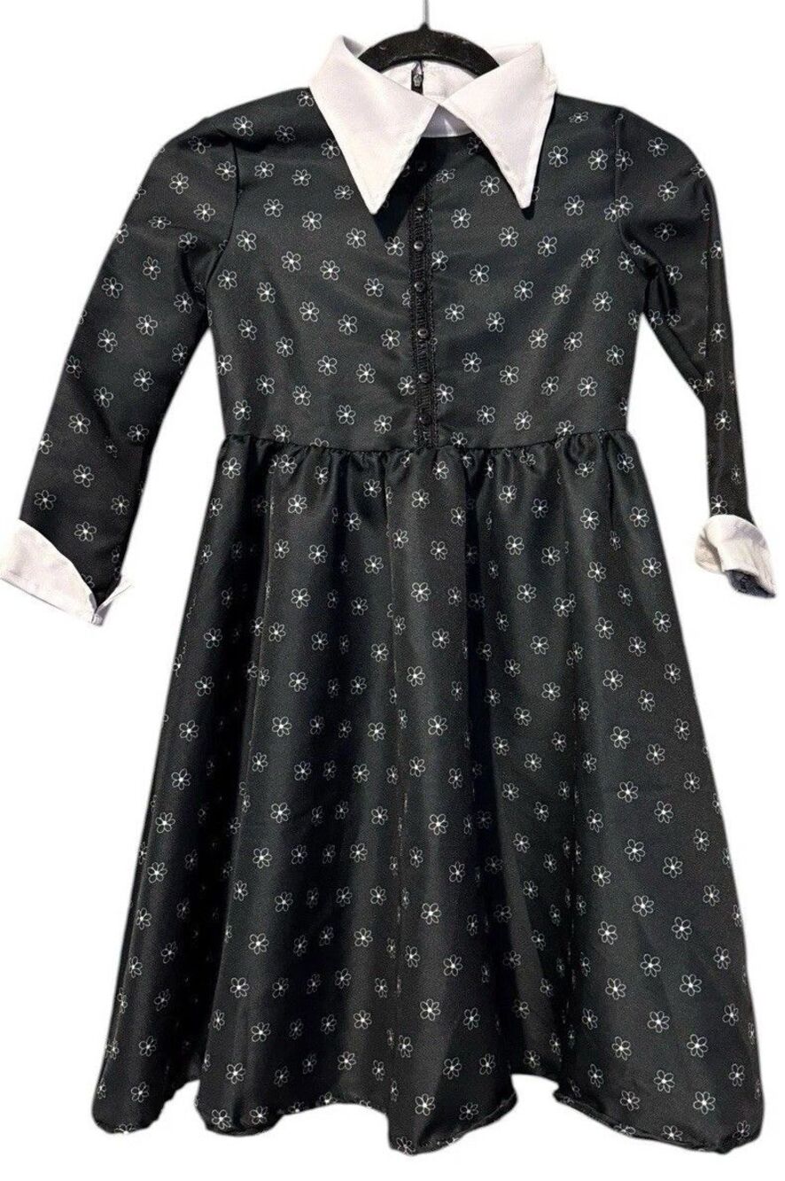 Spooktacular Creations Girls S Wednesday Addams Style Floral Costume Dress